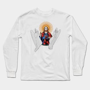 Jesus Christ and the angels praying Long Sleeve T-Shirt